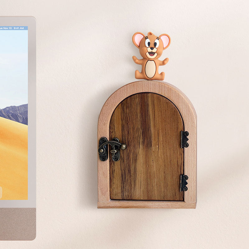 Solid Wood Switch Frame Creative Wall Decoration, Ugly Cover Ornament for Door Eye Socket Cover Protector, Dustproof Home Accessory