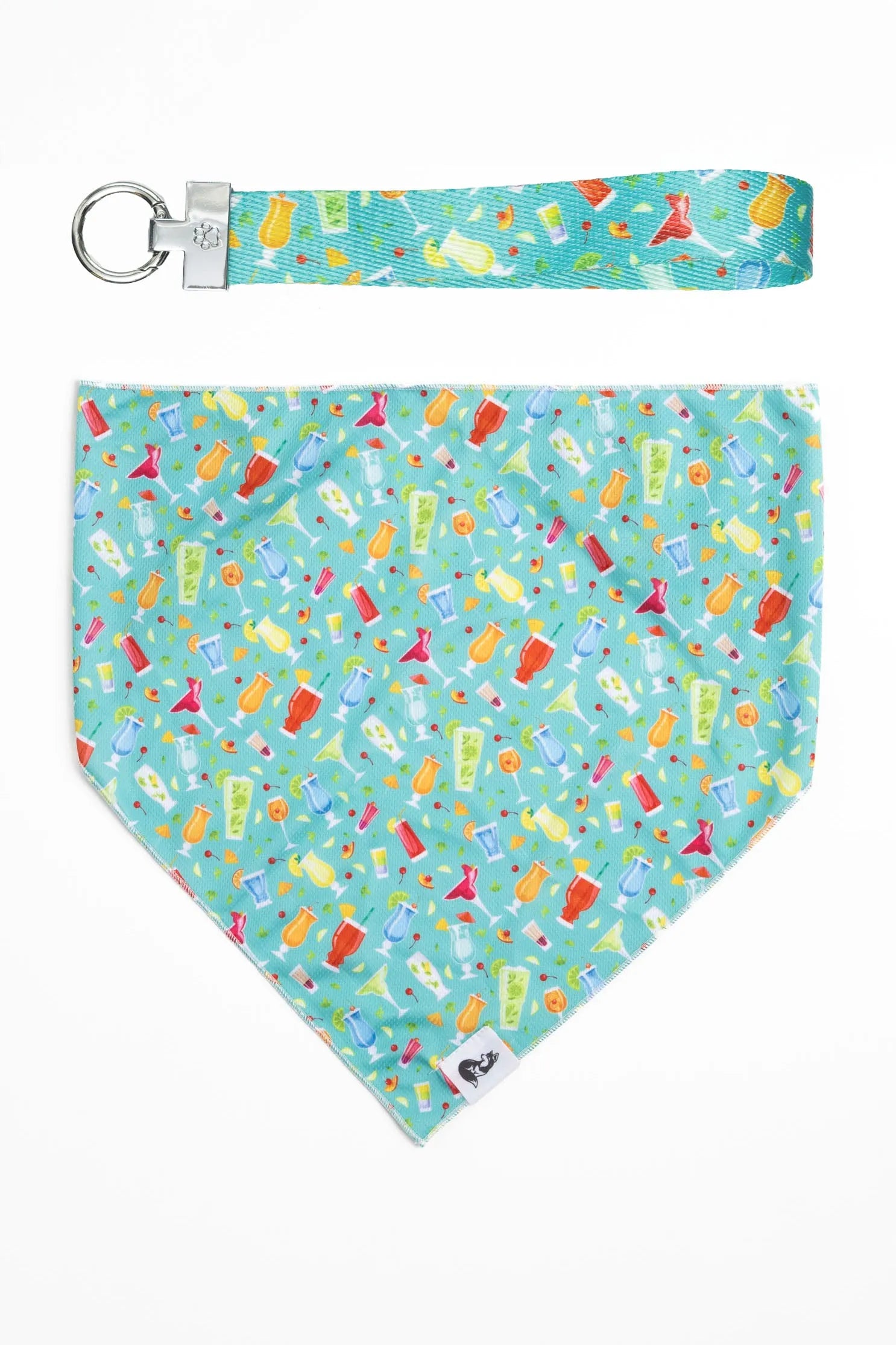 Seaside Sips Dog Bandana & Matching Keychain - XL