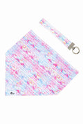 Pink and Blue Tribal Dog Bandana & Matching Keychain - XL