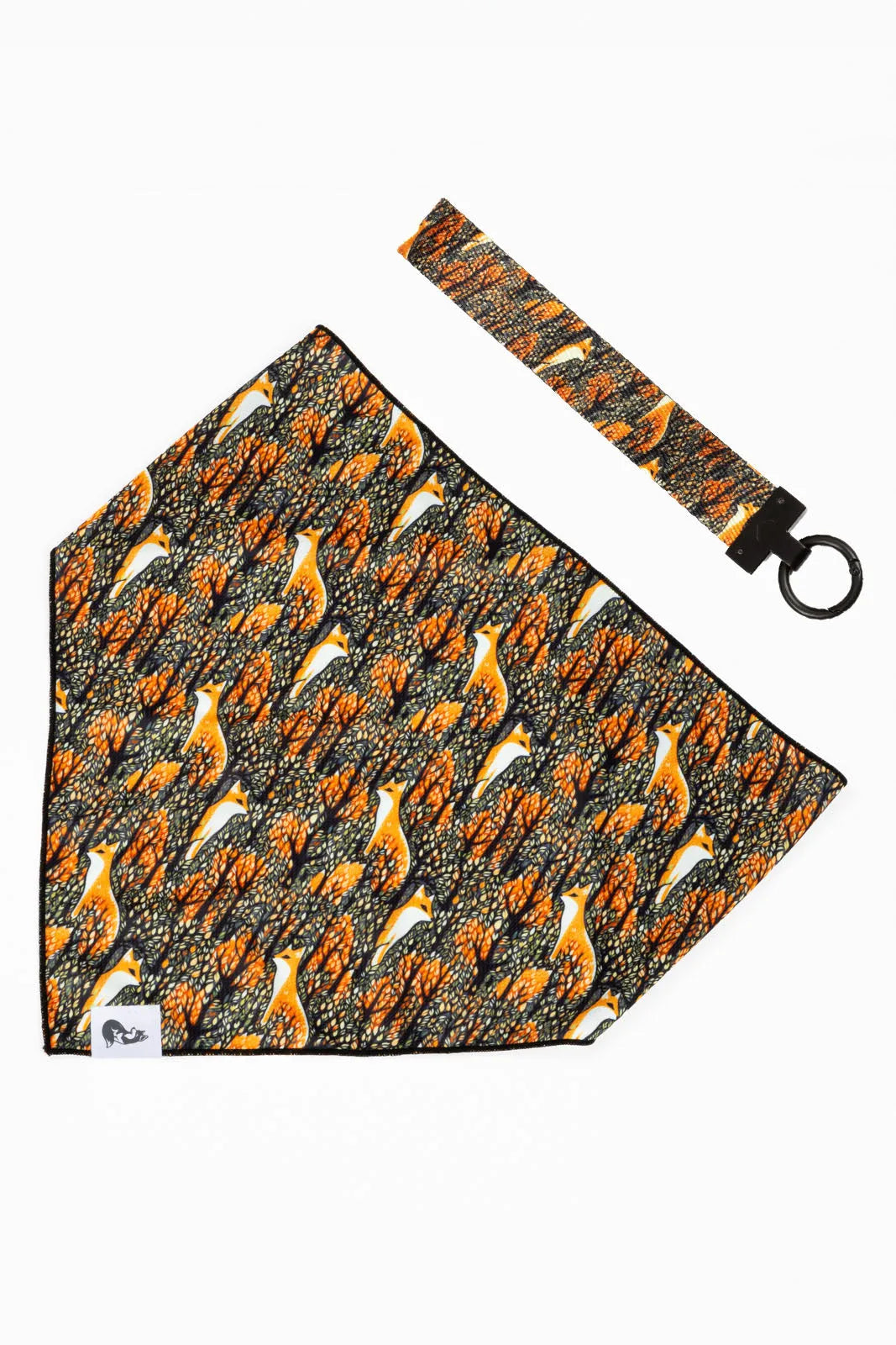 Foxes in Fall Dog Bandana & Matching Keychain - XL