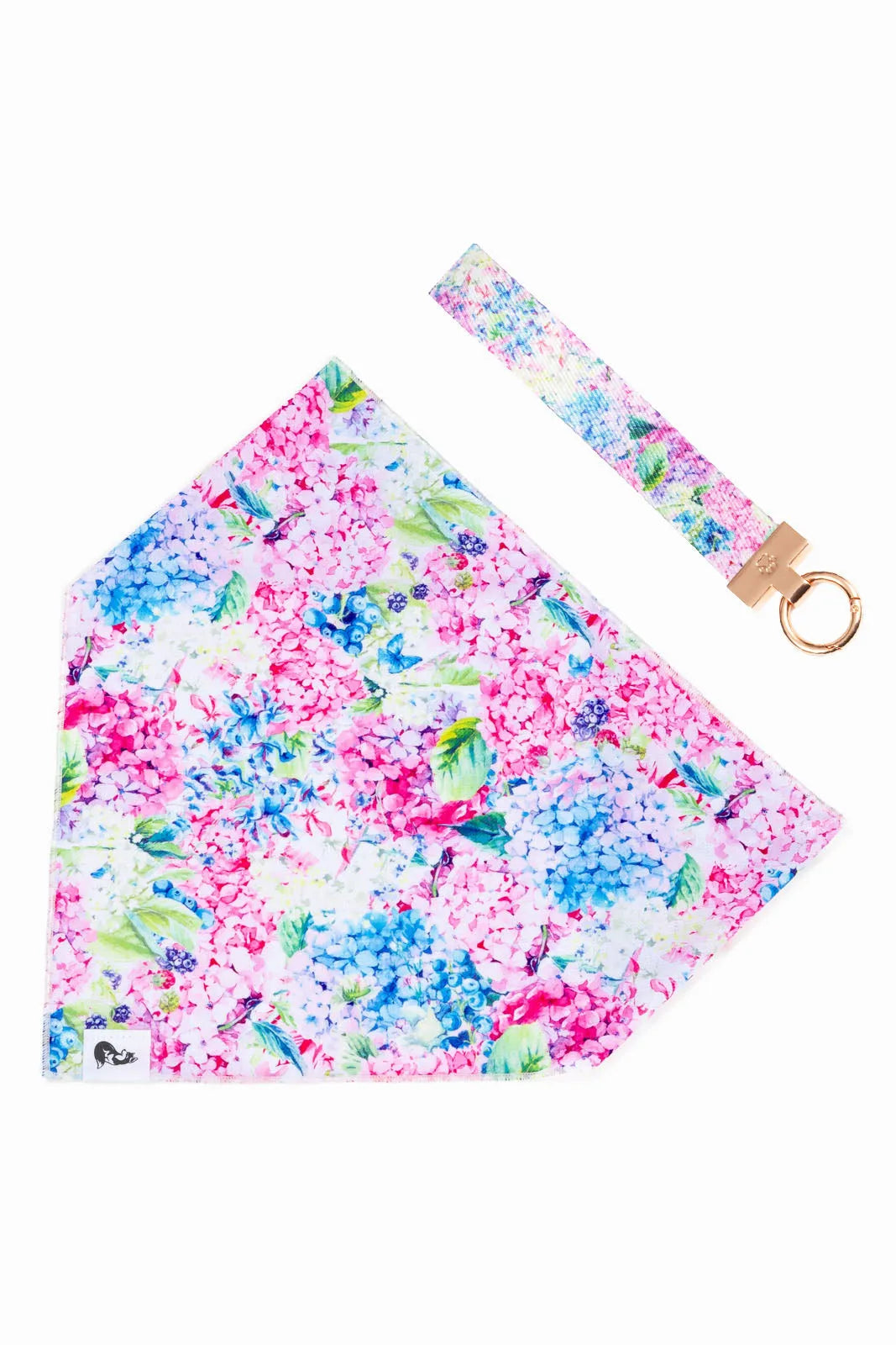 Hydrangea Haven Dog Bandana & Matching Keychain - XL