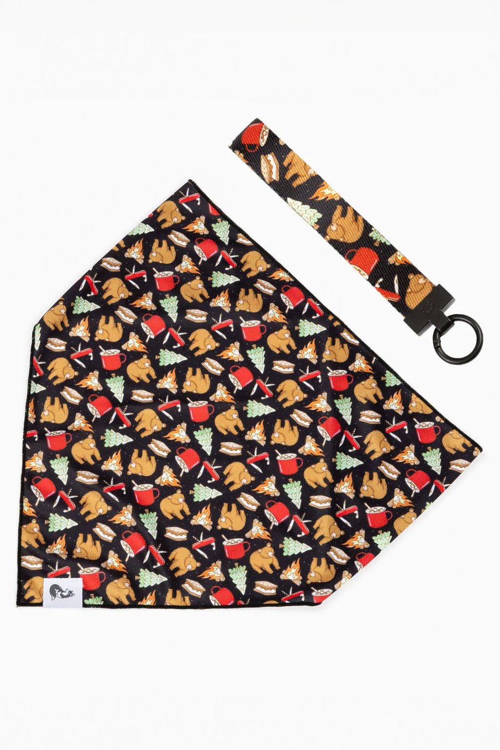 Woodland Tales Dog Bandana & Matching Keychain - XL