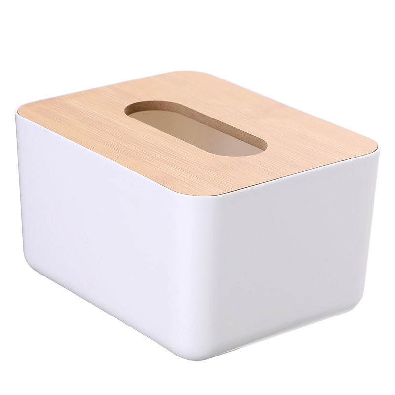 Desktop Bamboo And Wood Tissue Box Creative Multi-Functional Can Put Mobile Phone Living Room Tissue Box Car Tissue Box