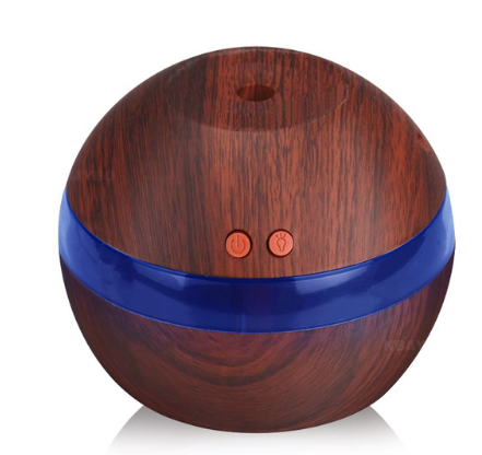 KBAYBO USB Ultrasonic Humidifier 290ml Aroma Diffuser Essential Oil Diffuser Aromatherapy Mist Maker with LED Light Wood grain - light  wood