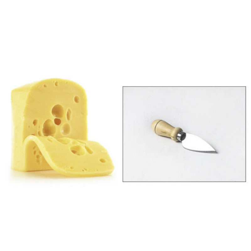 4Pcs Stainless Steel Cheese Knives Set With Bamboo Wooden Handle Kitchen Baking Tools Cheese Slicer Cutter Kit