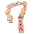 Garden Domino Puzzle Dragon Plate Beech Wood Building Blocks Children's Puzzle Early Education Toys for Boys and Girls - Garden Domino