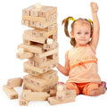 51 Beech Wood Numbers Large Stacked High Wooden Children's Layered Building Blocks Early Education Parent-Child Activity Educational Toys - MWZ