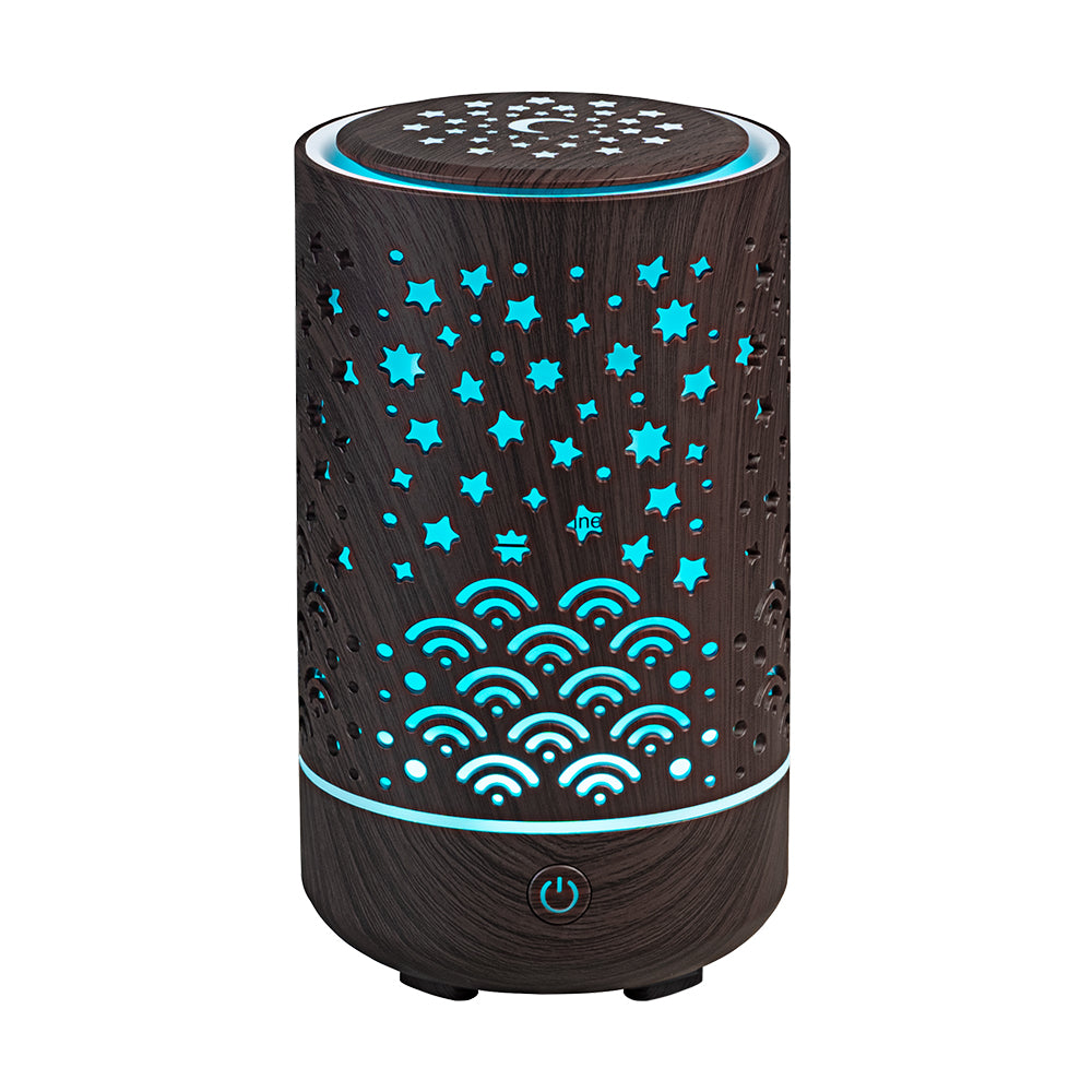 New Wood Grain Starry Sky Aroma Diffuser Humidification Car Home Spray Humidifier Ultrasonic Essential Oil Automatic Diffuser