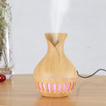 New Wood Grain Hollow Humidifier USB Charging Household Indoor Air Purifier - Light Wood Grain