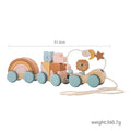 Wooden Train Birthday Toy Montessori Toys Baby Educational Toys Wooden Trolley Baby Learning Toys Number Of Wood Baby's Toys - set1
