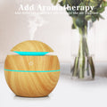 5V USB Mushroom Humidifier Ultrasonic Aromatherapy Machine Colorful Household Ball Humidifier Wood Grain USB Humidifier - Light Wood Grain