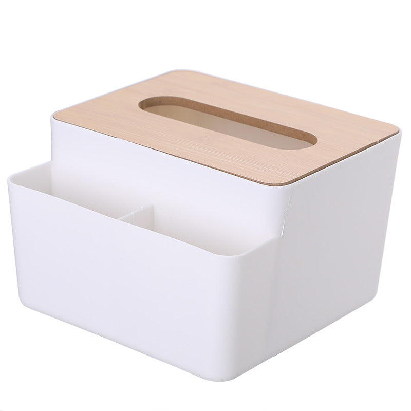 Desktop Bamboo And Wood Tissue Box Creative Multi-Functional Can Put Mobile Phone Living Room Tissue Box Car Tissue Box