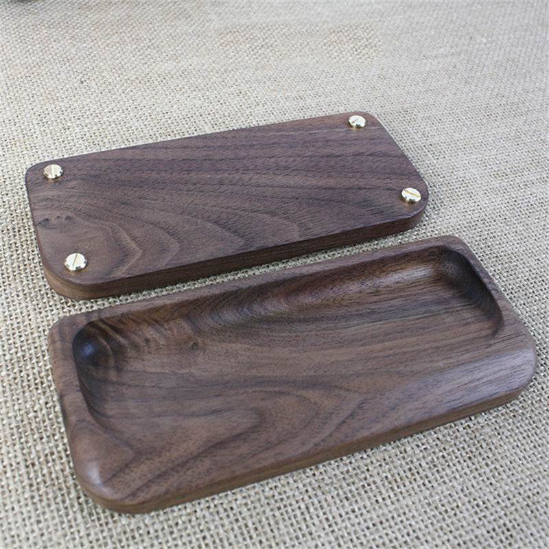 Black Walnut Solid Wood Glow Digital Electronic Tube Clock - Base
