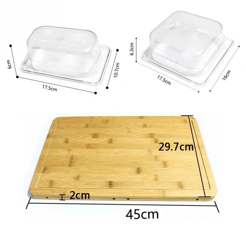 Detachable Durable Fruit Cutting Board Multifunction Food Home Hardware Smooth Bamboo Kitchen With Storage Box Vegetable