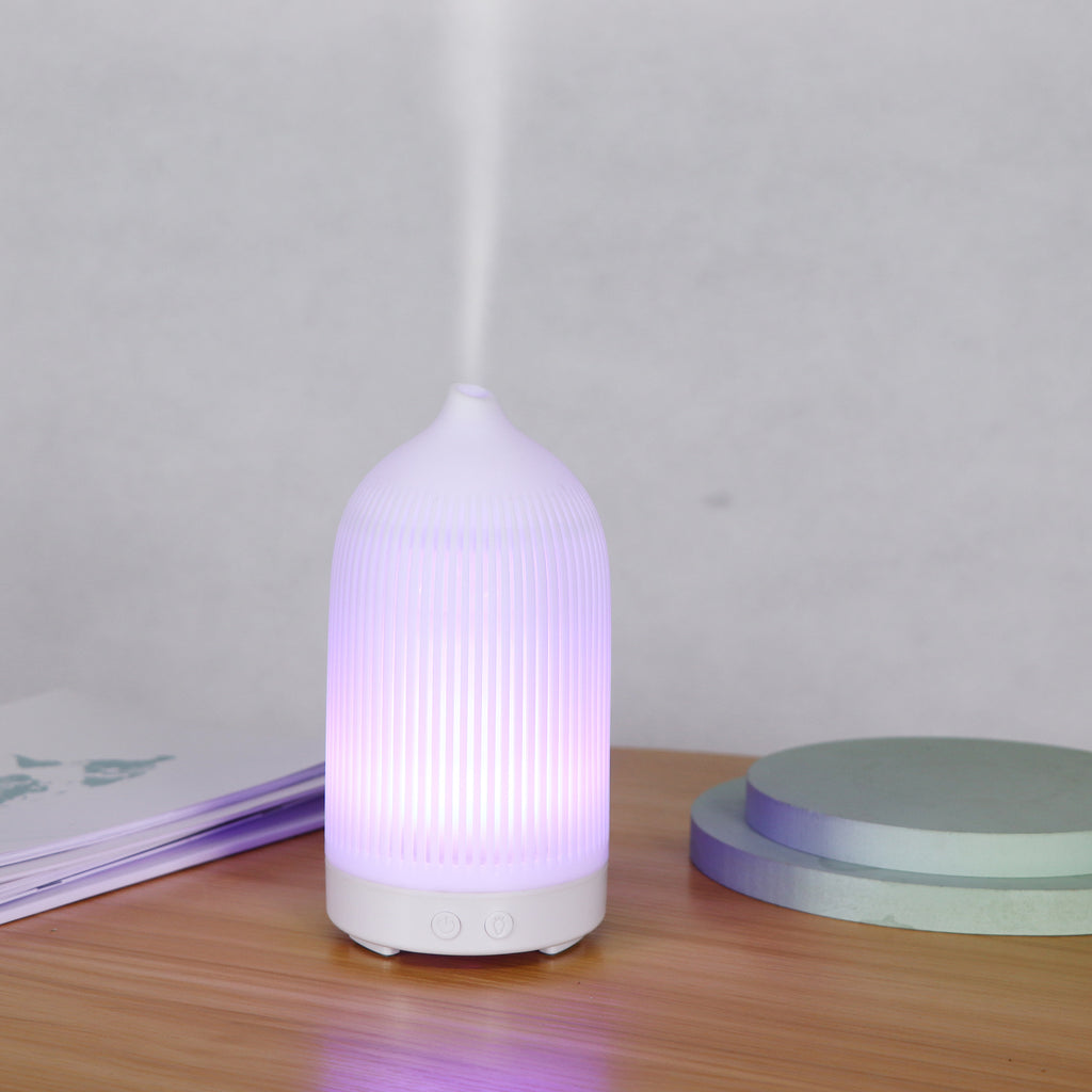 7 Color Aromatherapy Lamp Aromatherapy Machine Ultrasonic Atomization Mini Desktop Humidifier Home Bedroom Wood Grain Aromatherapy Machine