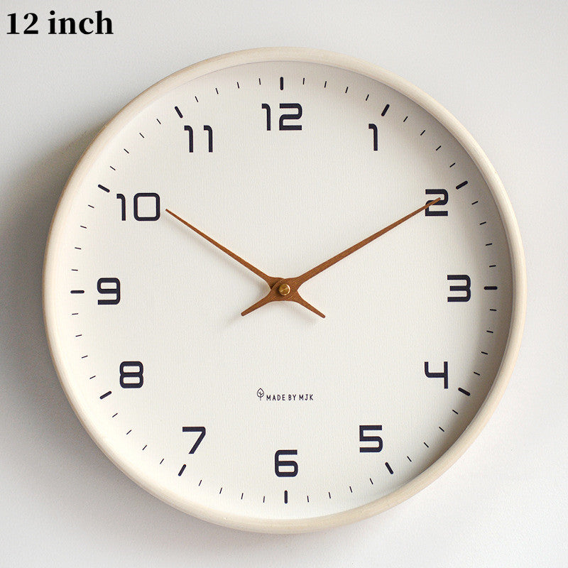 Nordic Solid Wood Simple Wall Clock Living Room Home Clock Decoration Silent Clock Fashion Japanese Modern Luxurious Creative Cl