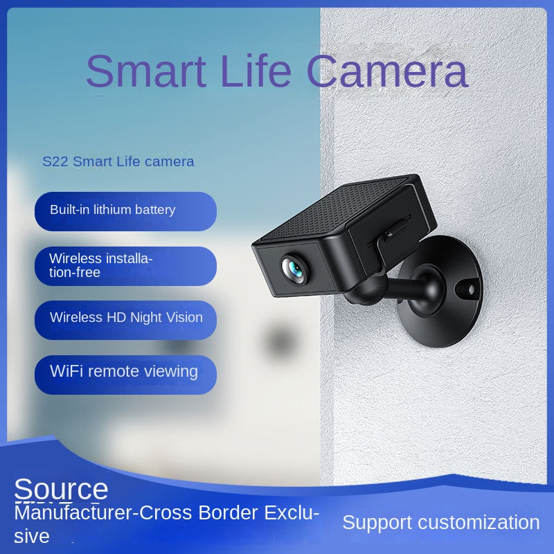 Wireless plug-and-play WiFi surveillance camera for home with night vision