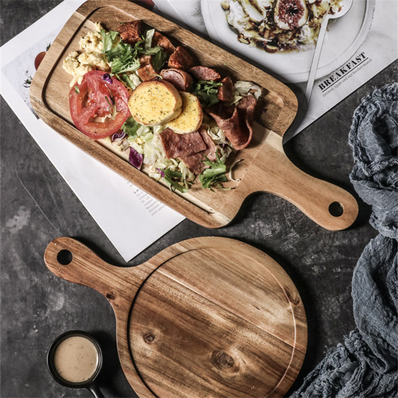 Steak plate Wood Western plate Pizza tray