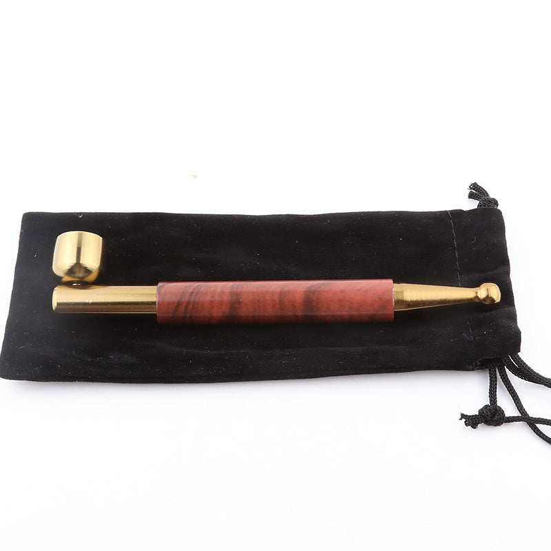 The new wood metal pipe, metal pipe, pipe smoking, smoking weed, tobacco / cigarette, double with