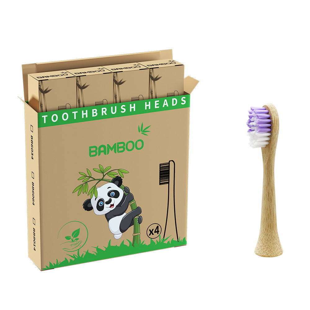 Suitable for Philips electric toothbrush natural bamboo biodegradable bamboo toothbrush head made of bamboo