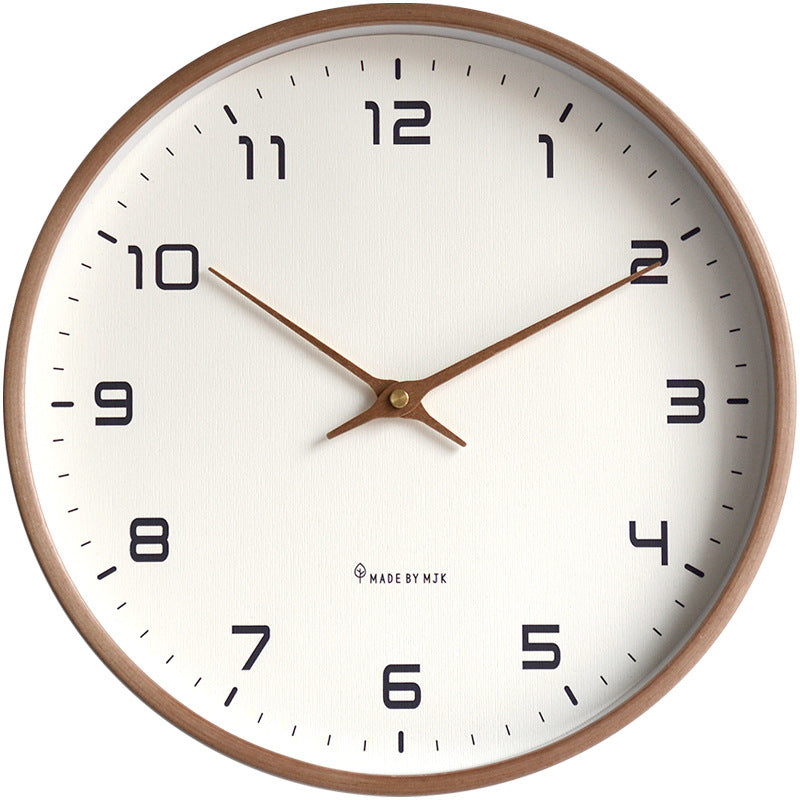 Nordic Solid Wood Simple Wall Clock Living Room Home Clock Decoration Silent Clock Fashion Japanese Modern Luxurious Creative Cl