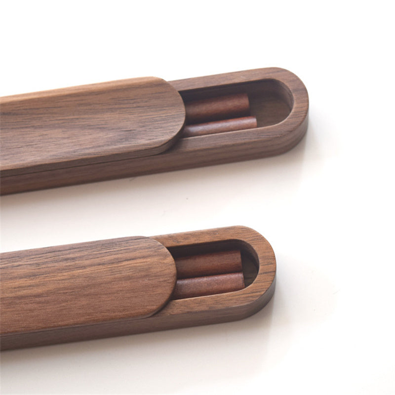 Black Walnut Wood Chopsticks Box Set