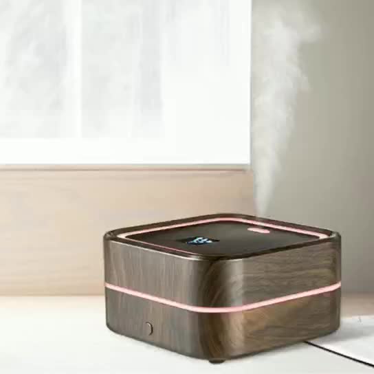 New Wood Grain O4 Aromatherapy Machine Home Car Ultrasonic Humidifier USB Automatic Spray Diffuser - Deep wood grain