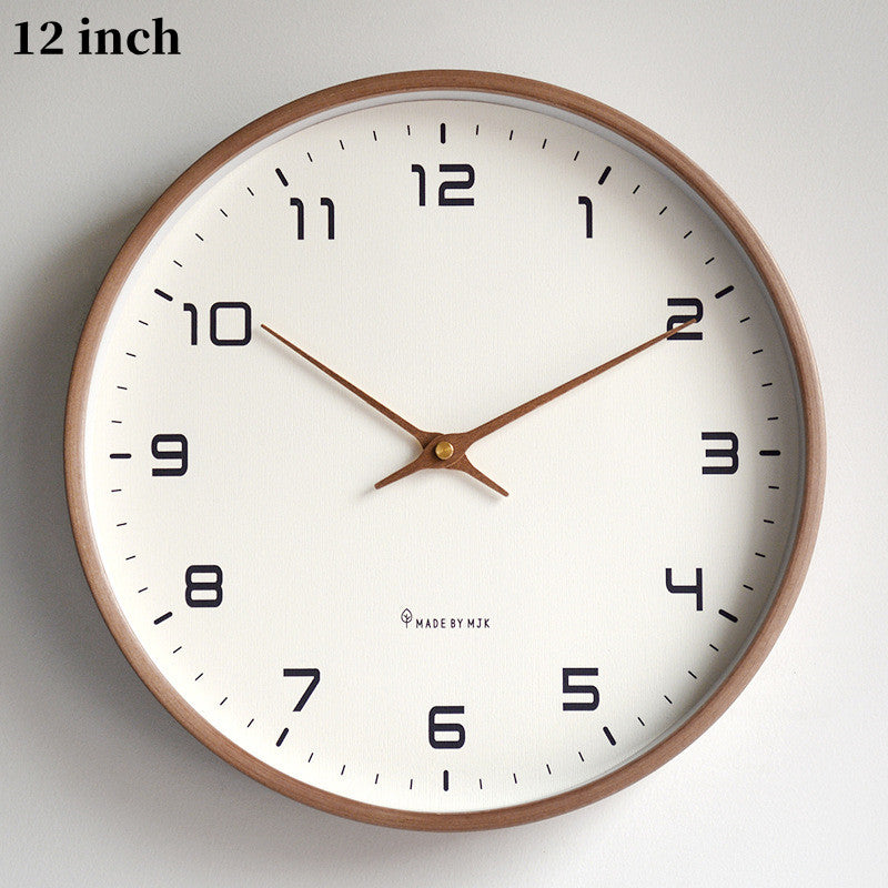 Nordic Solid Wood Simple Wall Clock Living Room Home Clock Decoration Silent Clock Fashion Japanese Modern Luxurious Creative Cl