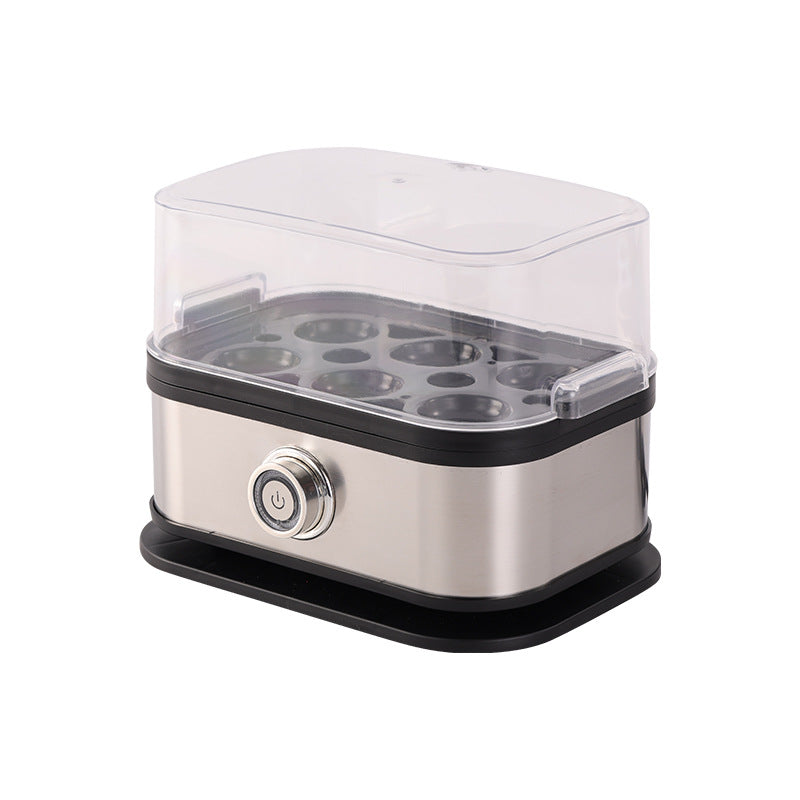 200W Power Eggs Boiler Space Saving Auto Shut-Off Smart Egg Cooker 6 Eggs Capacity Stainless Steel Rapid Egg Cooker