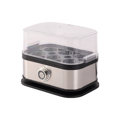 200W Power Eggs Boiler Space Saving Auto Shut-Off Smart Egg Cooker 6 Eggs Capacity Stainless Steel Rapid Egg Cooker