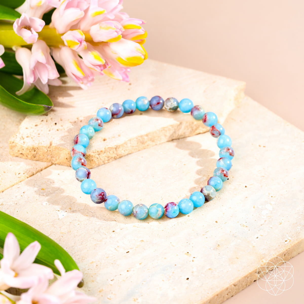 Empathâ€™s Shield â€“ Aqua Terra Jasper Bracelet | 6mm