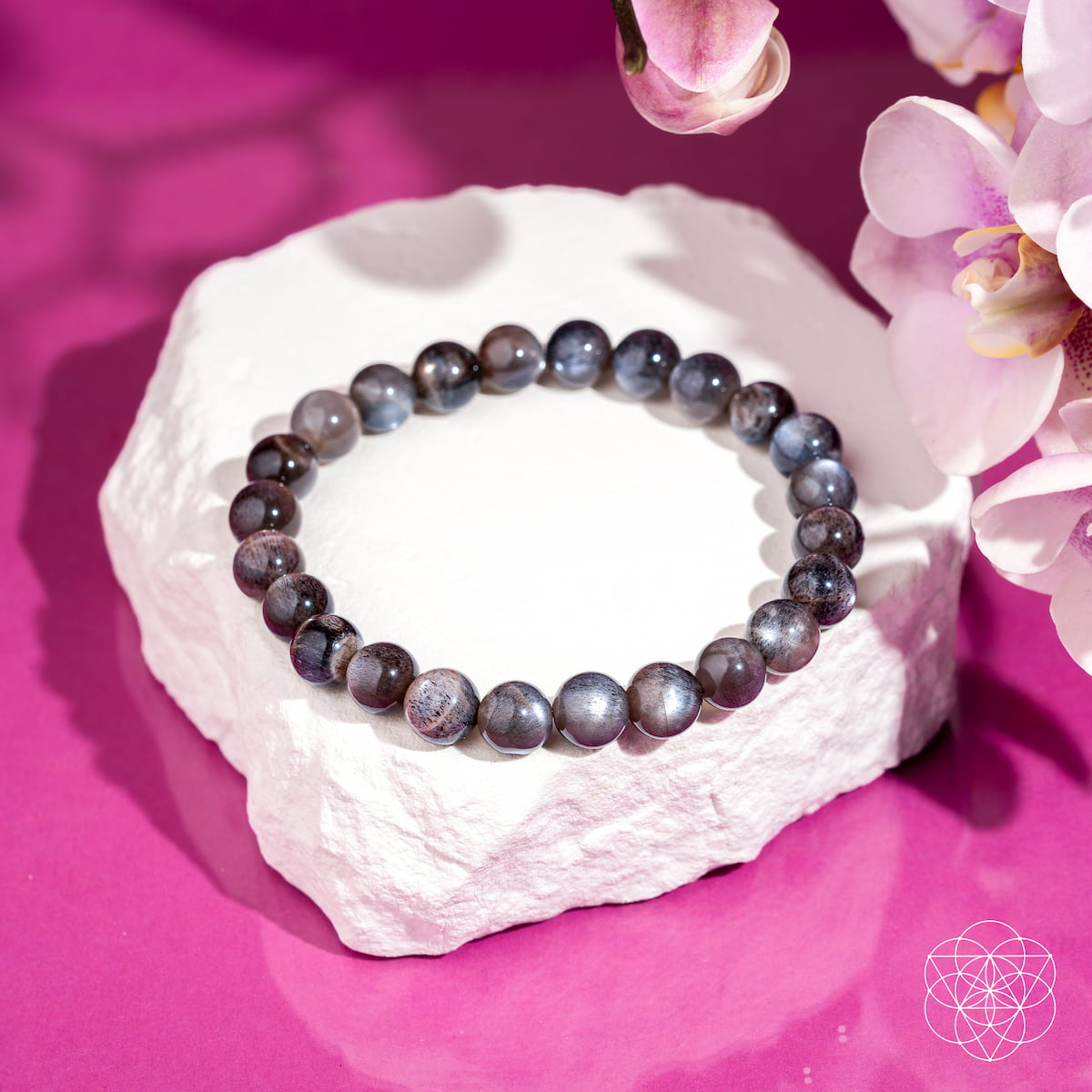 The Empathâ€™s Cord Cutter â€“ Black Moonstone Bracelet