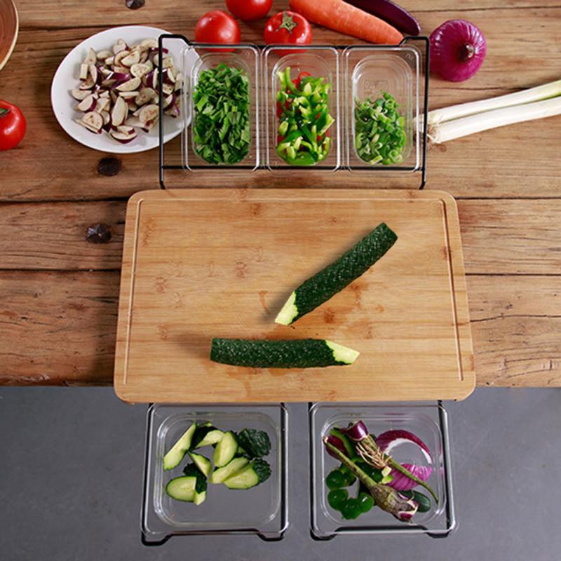 Detachable Durable Fruit Cutting Board Multifunction Food Home Hardware Smooth Bamboo Kitchen With Storage Box Vegetable