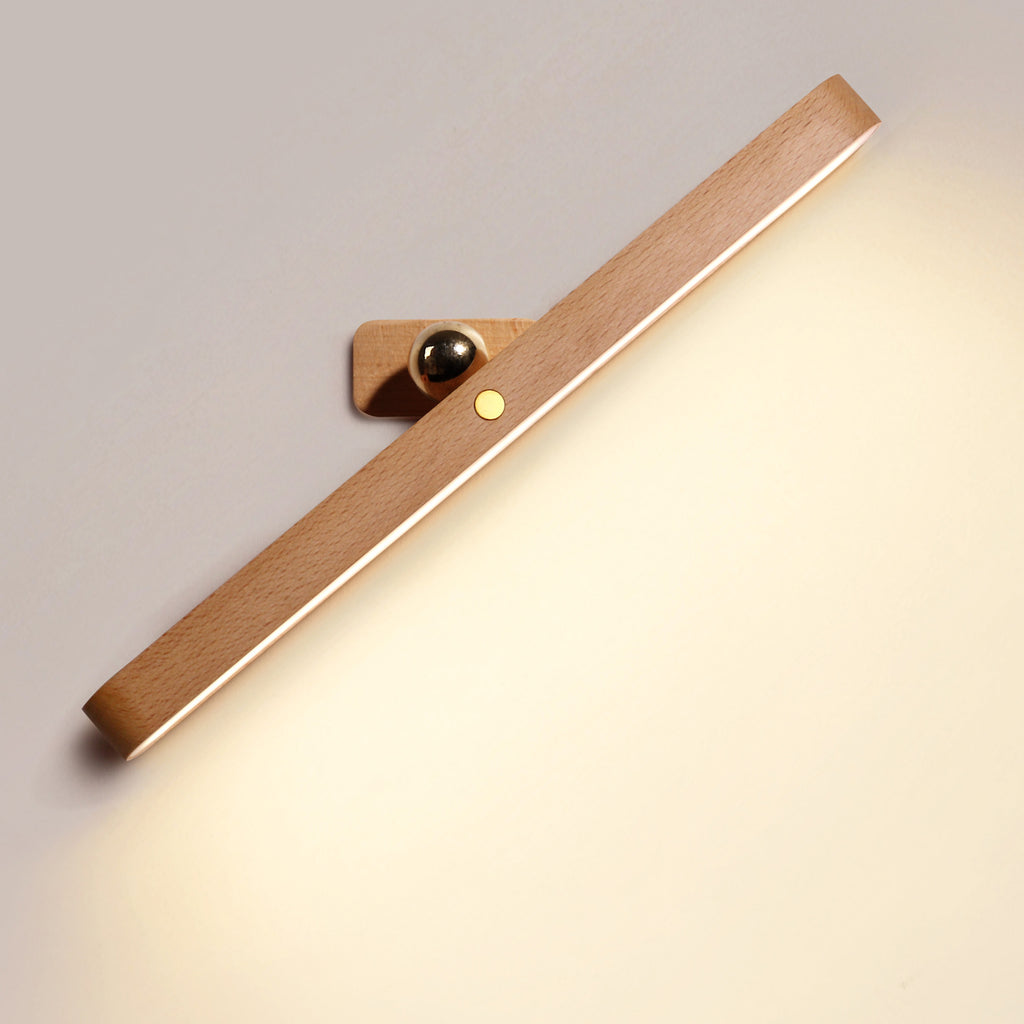 Wood Great Mirror Front Fill Light Led Touch Magnetic Suction Small Night Light Portable Movable Bedroom Toilet Night Light