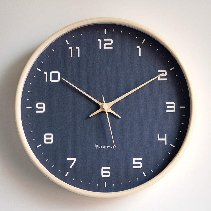 Nordic Solid Wood Simple Wall Clock Living Room Home Clock Decoration Silent Clock Fashion Japanese Modern Luxurious Creative Cl