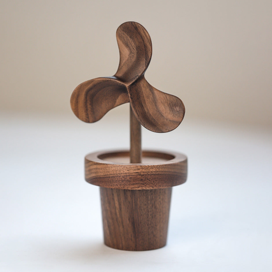 Creative Windmill Essential Oil Diffuser Wood Wood Diffuser Bottle Indoor Aromatherapy Essential Oil Fragrance Wood Wedding Gift - Windmill Essential Oil Diffuse