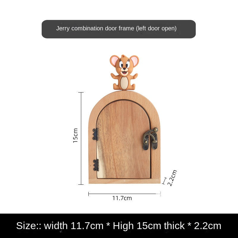 Solid Wood Switch Frame Creative Wall Decoration, Ugly Cover Ornament for Door Eye Socket Cover Protector, Dustproof Home Accessory