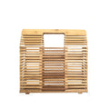 Square Bamboo Bag Ins Wind Hollow Bamboo Handbag Summer Beach Bag Women's Retro Bamboo Bag - As shown