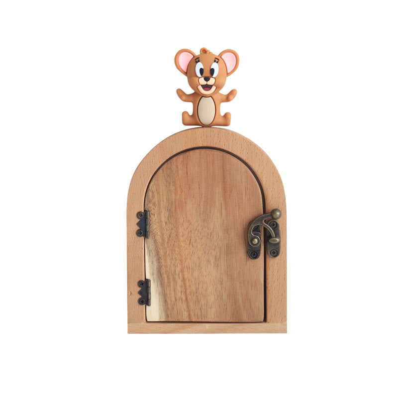 Solid Wood Switch Frame Creative Wall Decoration, Ugly Cover Ornament for Door Eye Socket Cover Protector, Dustproof Home Accessory