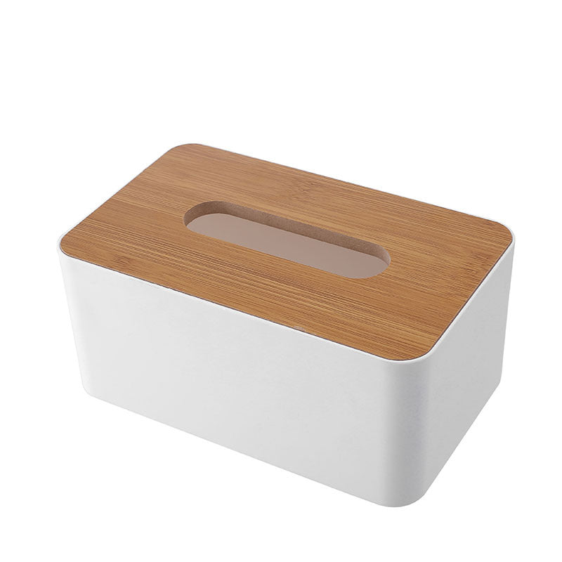 Desktop Bamboo And Wood Tissue Box Creative Multi-Functional Can Put Mobile Phone Living Room Tissue Box Car Tissue Box