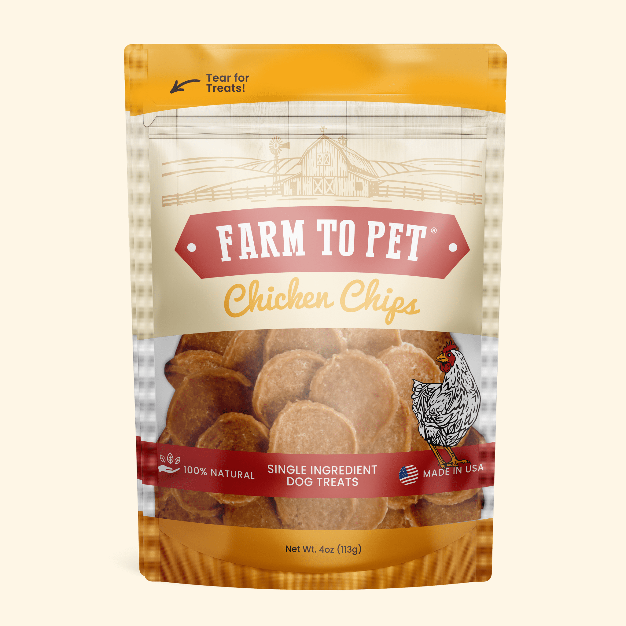 Chicken Chips for Dogs | All-Natural Single-Ingredient Dog Treats - Value 12oz