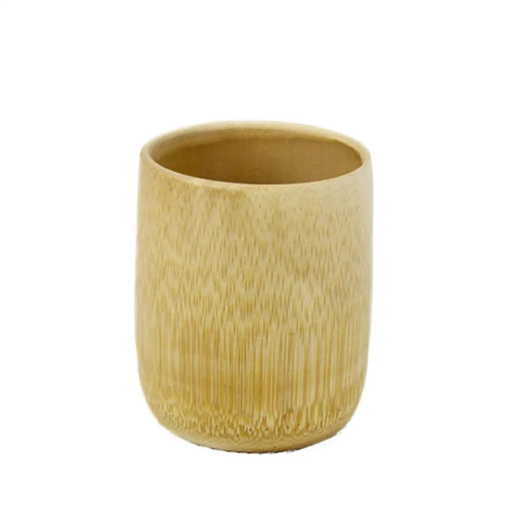 Green Natural Pure Hand Made Bamboo Cup Water Cup Bamboo Round Tea Cup Home House Supplies