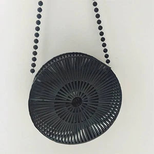 Round Summer Handmade Bamboo Bags Bohemian Straw Bag Hollow Rattan Woven Beach Bag Women Handbag Vintage Bali Lady Tote