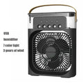 New 3 in 1 Fan Air Conditioner Household Mini Air Cooler LED Night Light Portable Humidifier Air Adjustment Fan Office Home Fan - White