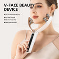 Home V-Roller EMS Microcurrent Electric Smart Red And Blue Dual-Wave Roller Massager Face Slimming Instrument Ems Micro Current Lifting Tightening - Upgraded Version