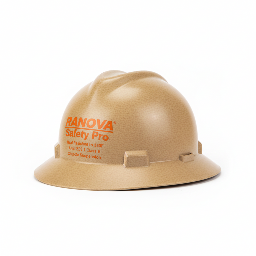 MSA Skullgard Full Brim Mining Helmet Natural Tan - RANOVA Safety Pro
