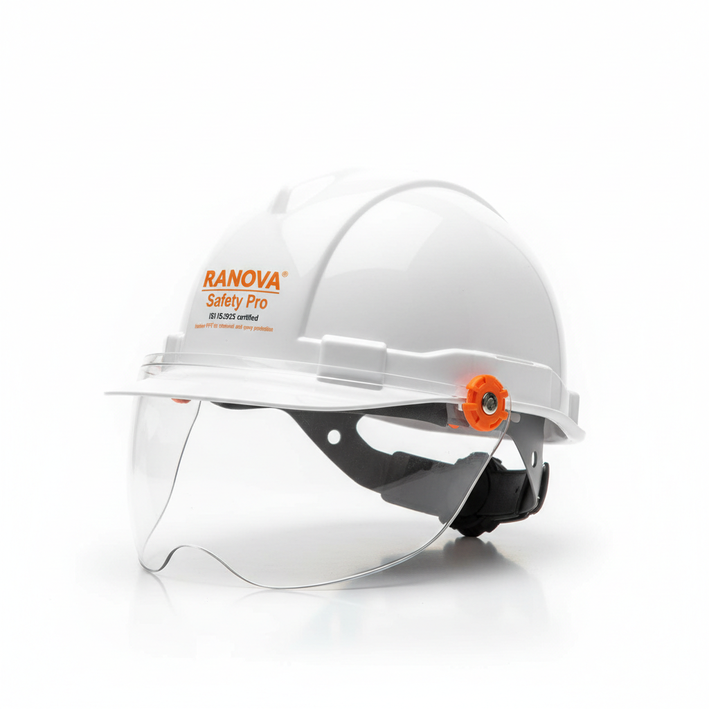 Udyogi Full Face Shield Safety Helmet â€“ ISI Certified