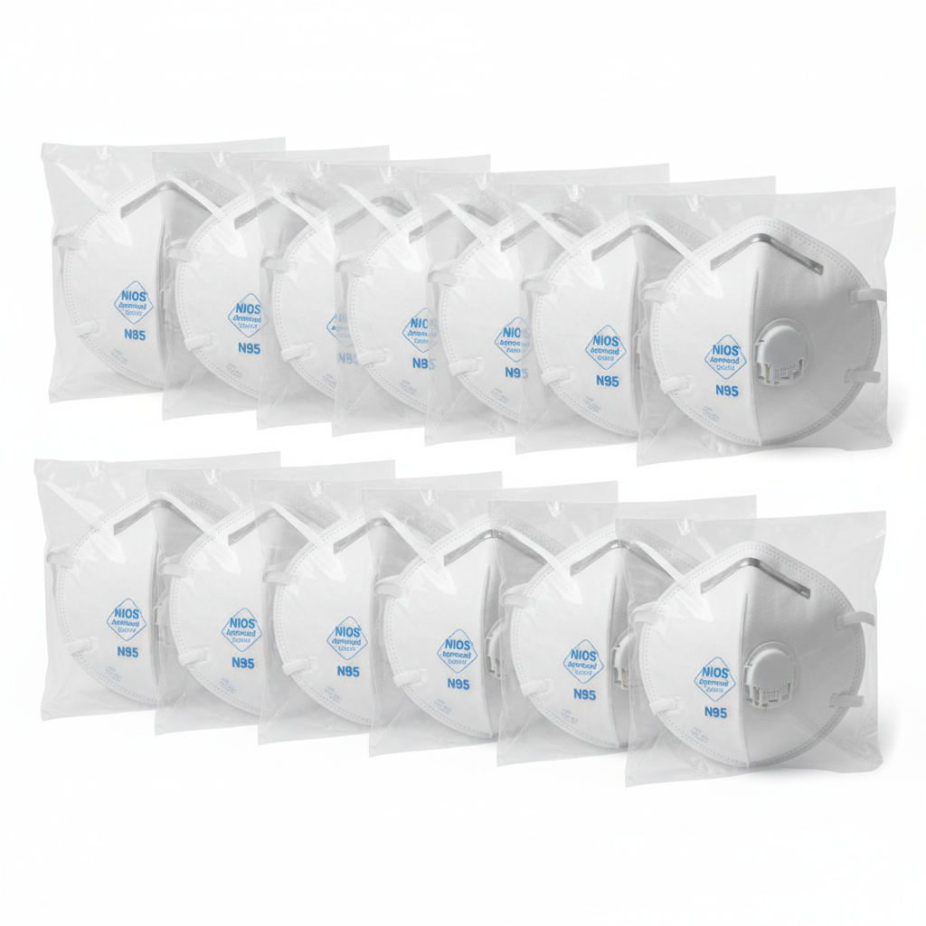 N95 Respirator Face Mask â€“ NIOSH Approved (Pack of 10) - Pack of 10