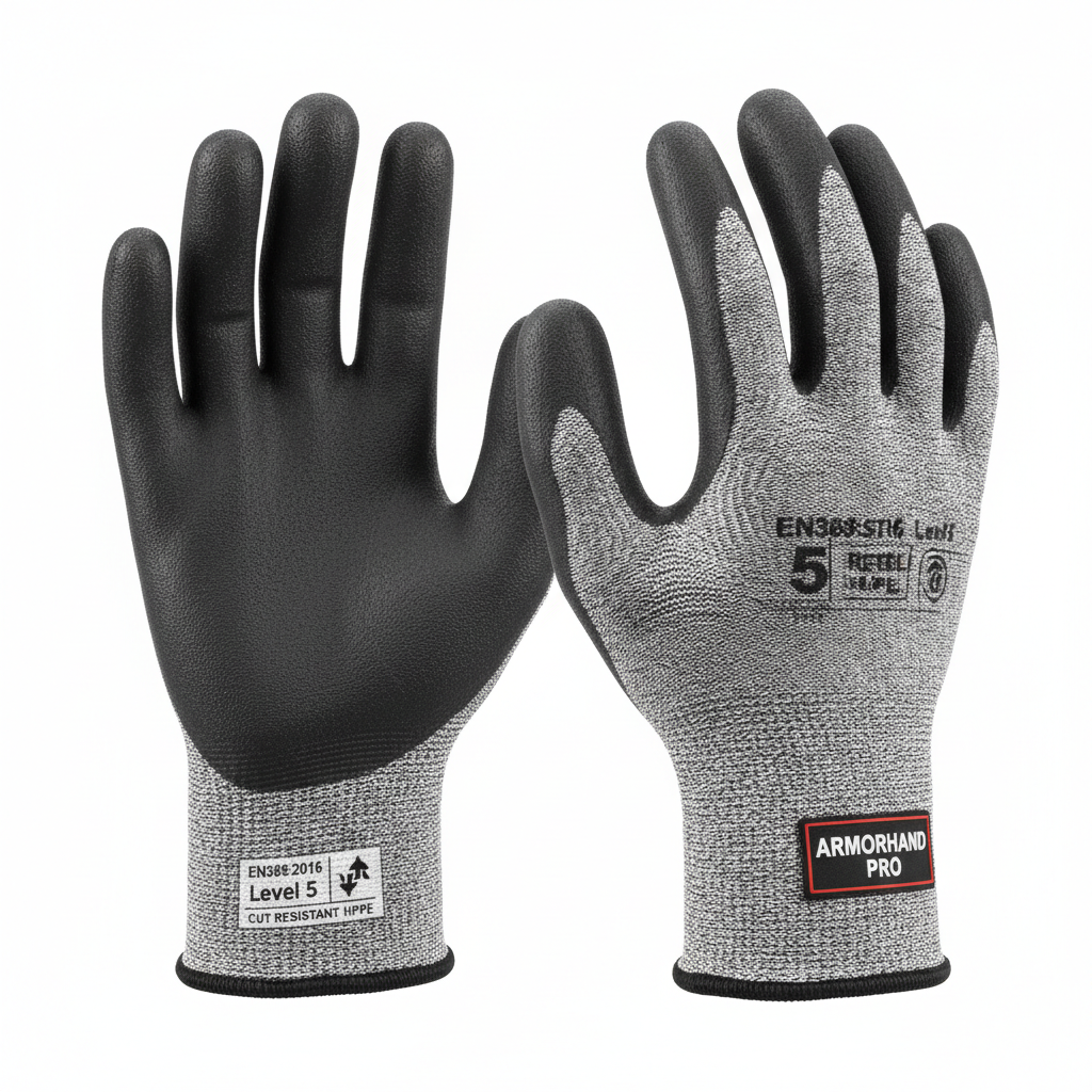 Cut-Resistant Safety Gloves Level 5 Protection EN388