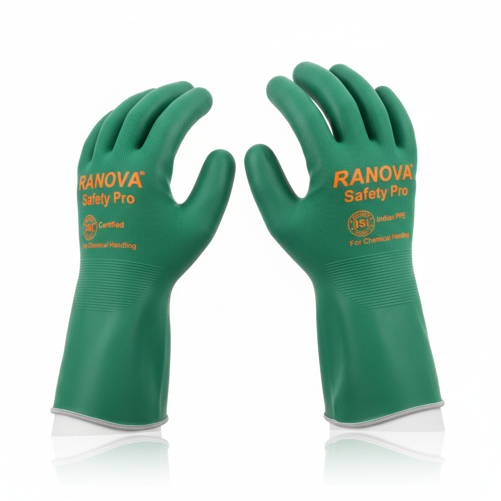 Udyogi Chemical Resistant PVC Gloves â€“ ISI Certified